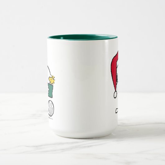 Erdnüsse | Snoopy Santa & Woodstock Geschenk Tasse (Zentrum)