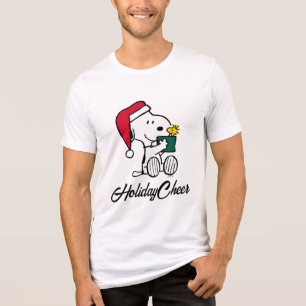 Erdnüsse   Snoopy Santa & Woodstock Geschenk Tri-Blend Shirt