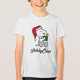 Erdnüsse Snoopy Santa & Woodstock Geschenk Tri-Blend Shirt