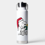 Erdnüsse | Snoopy Santa & Woodstock Geschenk Trinkflasche<br><div class="desc">Karo aus diesem lustigen Peanuts Weihnachtsdesign.</div>