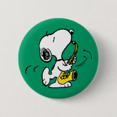 Erdnüsse | Snoopy Saxophone Player Button (Vorderseite)
