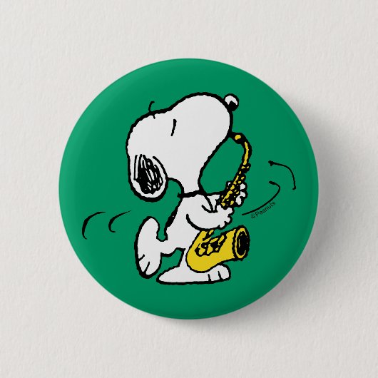 Erdnüsse | Snoopy Saxophone Player Button (Vorderseite)