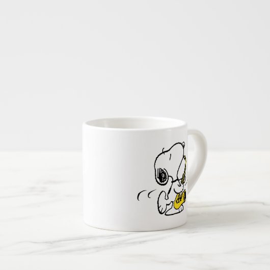 Erdnüsse | Snoopy Saxophone Player Espressotasse (Vorderseite Rechts)