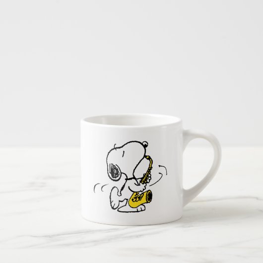 Erdnüsse | Snoopy Saxophone Player Espressotasse (Rechts)