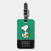 Erdnüsse | Snoopy Saxophone Player Gepäckanhänger (Vorderseite vertikal)