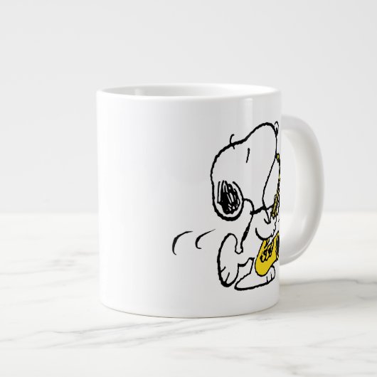 Erdnüsse | Snoopy Saxophone Player Jumbo-Tasse (Vorderseite Rechts)