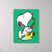 Erdnüsse | Snoopy Saxophone Player Leinwanddruck (Vorderseite)