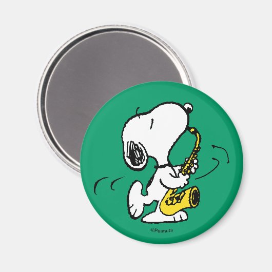 Erdnüsse | Snoopy Saxophone Player Magnet (Vorderseite/Rückseite)