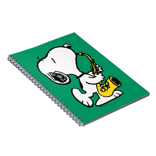 Erdnüsse | Snoopy Saxophone Player Notizblock (Rechte Seite)