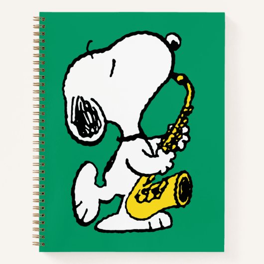 Erdnüsse | Snoopy Saxophone Player Notizblock (Vorderseite)