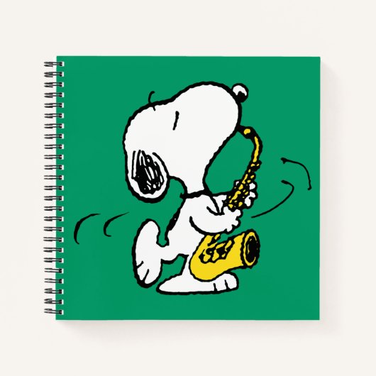 Erdnüsse | Snoopy Saxophone Player Notizblock (Vorderseite)