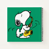 Erdnüsse | Snoopy Saxophone Player Notizblock (Rückseite)