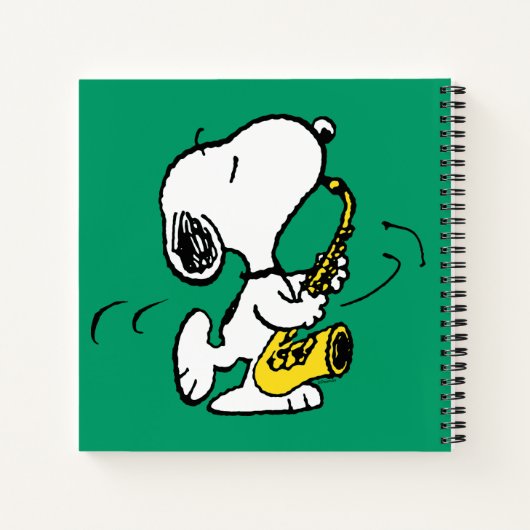 Erdnüsse | Snoopy Saxophone Player Notizblock (Rückseite)