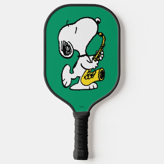 Erdnüsse | Snoopy Saxophone Player Pickleball Schläger (Rückseite)