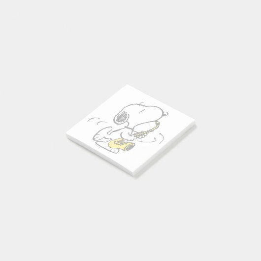 Erdnüsse | Snoopy Saxophone Player Post-it Klebezettel (angewinkelt)