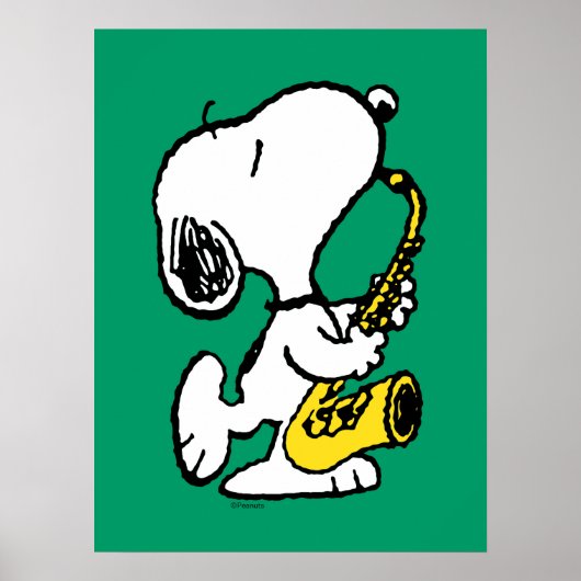 Erdnüsse | Snoopy Saxophone Player Poster (Vorne)