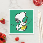 Erdnüsse | Snoopy Saxophone Player Serviette (Beispiel)