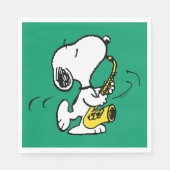 Erdnüsse | Snoopy Saxophone Player Serviette (Vorderseite)