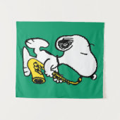 Erdnüsse | Snoopy Saxophone Player Wandteppich (Vorderseite (Horizontal))