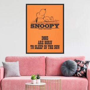 Erdnüsse Snoopy schläft in der Sonne Leinwanddruck