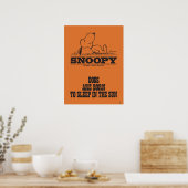 Erdnüsse | Snoopy schläft in der Sonne Poster (Küche)