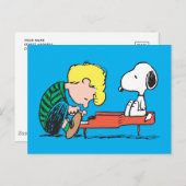 Erdnüsse | Snoopy & Schroeder am Piano Postkarte (Vorne/Hinten)
