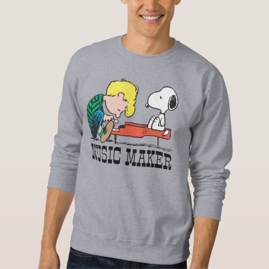 Erdnüsse | Snoopy & Schroeder am Piano Sweatshirt (Vorderseite)