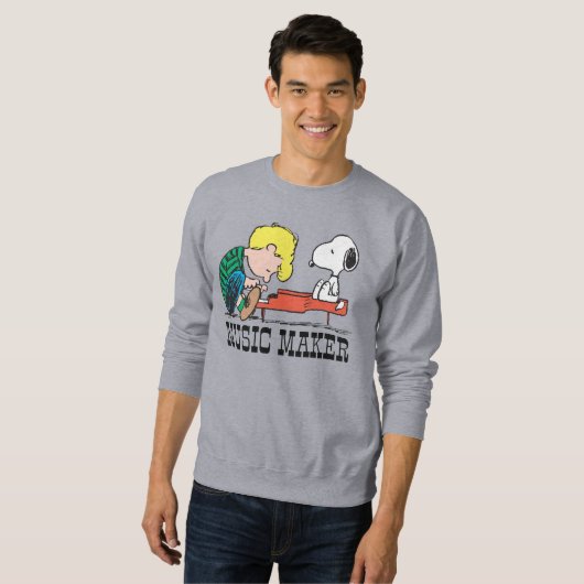 Erdnüsse | Snoopy & Schroeder am Piano Sweatshirt (Vorne ganz)