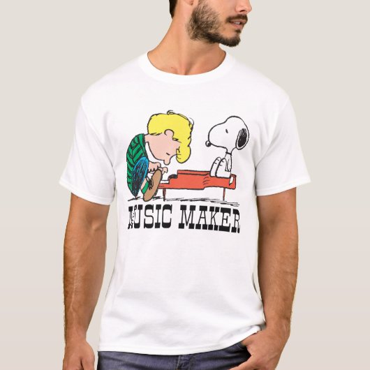 Erdnüsse | Snoopy & Schroeder am Piano T-Shirt (Vorderseite)