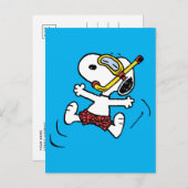Erdnüsse | Snoopy Scuba Diver Postkarte (Vorne/Hinten)