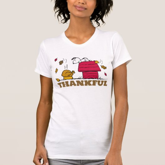 Erdnüsse | Snoopy Seid dankbar T-Shirt (Vorderseite)