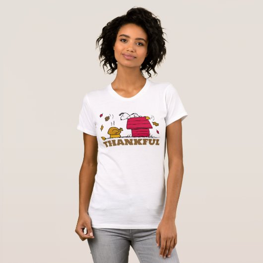 Erdnüsse | Snoopy Seid dankbar T-Shirt (Vorne ganz)