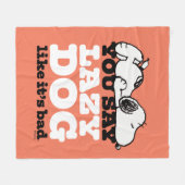 Erdnüsse | Snoopy Sie sagen Lazy Hund, als wäre es Fleecedecke (Vorderseite (Horizontal))