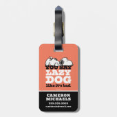 Erdnüsse | Snoopy Sie sagen Lazy Hund, als wäre es Gepäckanhänger (Rückseite vertikal)