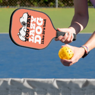 Erdnüsse   Snoopy Sie sagen Lazy Hund, als wäre es Pickleball Schläger