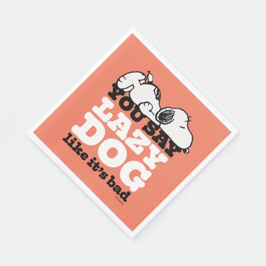 Erdnüsse | Snoopy Sie sagen Lazy Hund, als wäre es Serviette (Ecke)