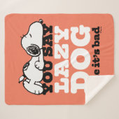 Erdnüsse | Snoopy Sie sagen Lazy Hund, als wäre es Sherpadecke (Vorderseite (Horizontal))