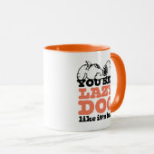Erdnüsse | Snoopy Sie sagen Lazy Hund, als wäre es Tasse (VorderseiteRechts)