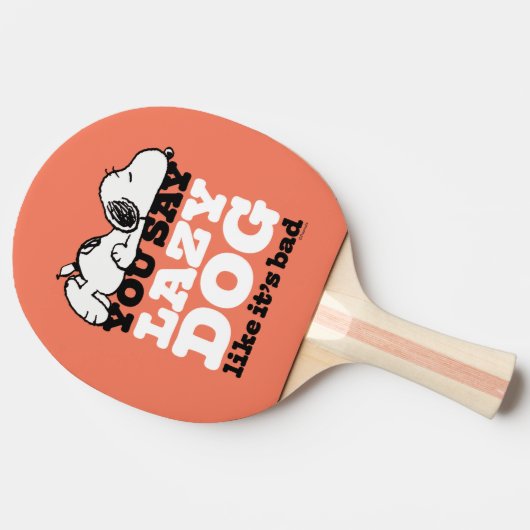 Erdnüsse | Snoopy Sie sagen Lazy Hund, als wäre es Tischtennis Schläger (Seitenansicht)