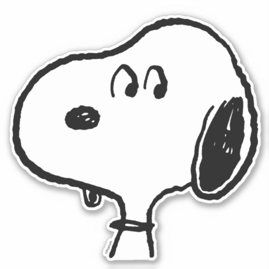 Erdnüsse | Snoopy sieht aus Aufkleber (Vorderseite)
