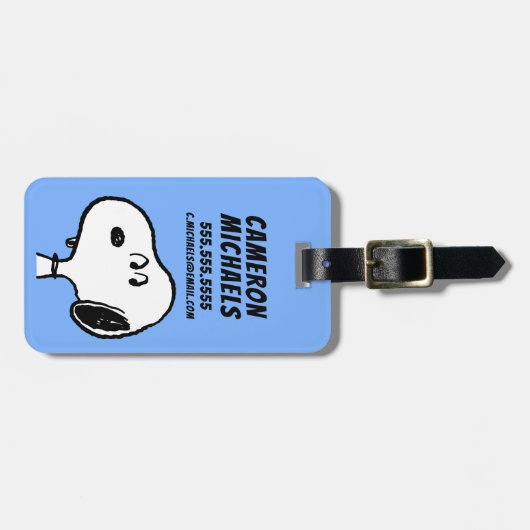 Erdnüsse | Snoopy sieht aus Gepäckanhänger (Vorderseite horizontal)