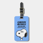 Erdnüsse | Snoopy sieht aus Gepäckanhänger (Vorderseite vertikal)