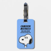 Erdnüsse | Snoopy sieht aus Gepäckanhänger (Rückseite vertikal)