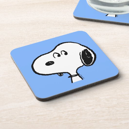 Erdnüsse | Snoopy sieht aus Getränkeuntersetzer (Linke Seite)