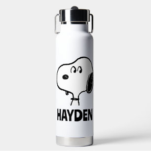 Erdnüsse Snoopy sieht aus Name hinzufügen Trinkflasche