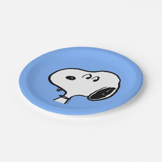 Erdnüsse | Snoopy sieht aus Pappteller (Schrägansicht)