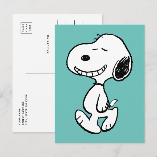 Erdnüsse | Snoopy Smile Postkarte (Vorne/Hinten)