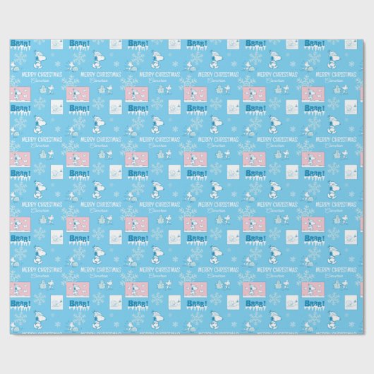 Erdnüsse | Snoopy Snow Day Patterns Geschenkpapier (Flach)