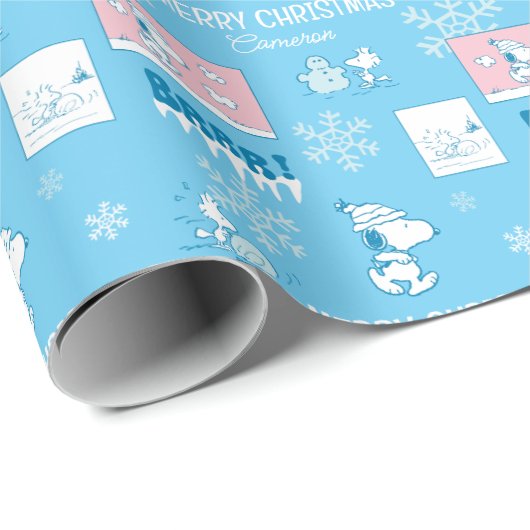 Erdnüsse | Snoopy Snow Day Patterns Geschenkpapier (Rolleneckpunkt)