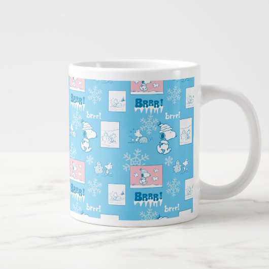Erdnüsse | Snoopy Snow Day Patterns Jumbo-Tasse (Rechts)